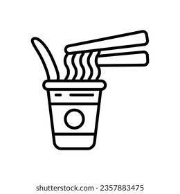 Noodles icon in vector. Illustration