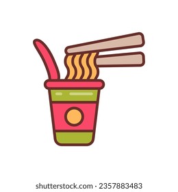 Noodles icon in vector. Illustration