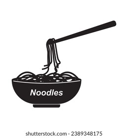 Noodles icon vector illustration symbol design