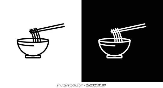 Ilustración vectorial de iconos de fideos para Web y móvil