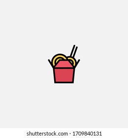 noodles icon vector illustrator sign