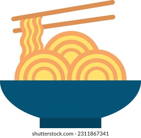 Imagen vectorial de icono de fideos. Adecuado para aplicaciones web móviles y medios de impresión.