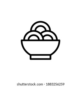 Noodles icon in vector. Logotype