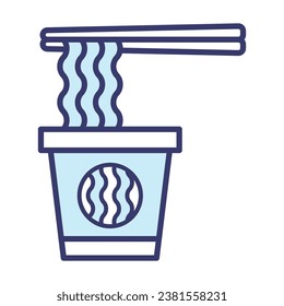 Noodles icon vector on trendy design
