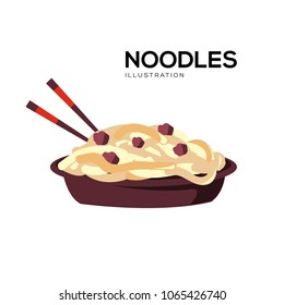noodles icon vector. noodles sign on white background. noodles icon for web and app