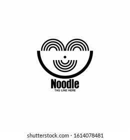 Noodles icon vector. Noodles symbol. Linear style sign 