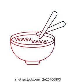 noodles icon with white background vector stock illustration