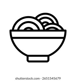 Icono de fideos sobre fondo blanco