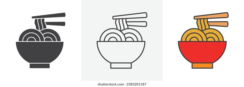 Noodles icons pack for website designs