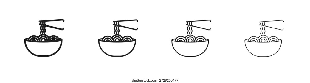 Diseños de la ilustración de la Plantilla del logotipo del Vector de los iconos de los fideos. Vector EPS 10.