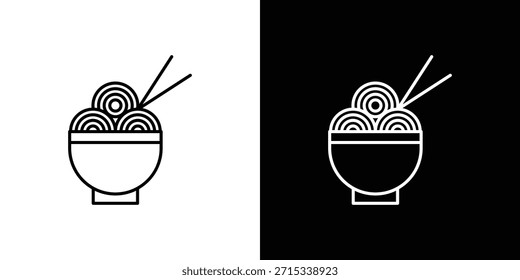 Plantilla de Vector de iconos de fideos, EPS 10 para diseño