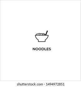 Noodles line icon design. Chinese traditional food