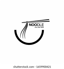 Symbol für die Noodles-Linie und Restaurant-Symbol - Vektorillustration