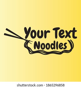 a noodles logo with 
chopsticks