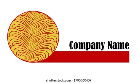 noodles logo for company, vector illustration