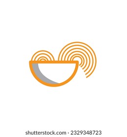 noodles logo design abstract  food.