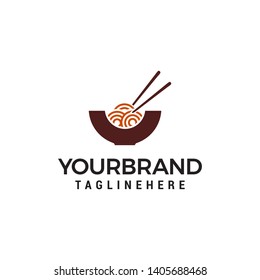noodles logo design concept template vector