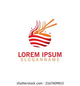 Noodles logo design image, food restaurant business template