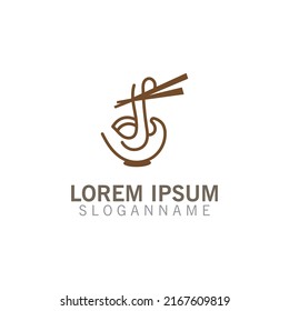 Noodles logo design image, food restaurant business template