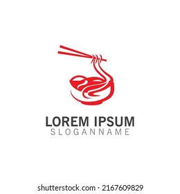 Noodles logo design image, food restaurant business template