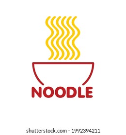 Noodles Logo design template isolated on white background. 