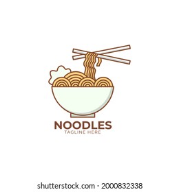 Noodles Logo Design Template.Vector Illustration