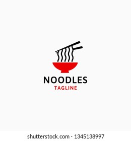 Noodles Logo Icon Design Template. Cafe and Restaurant flat Vector