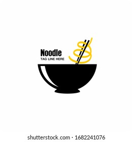 Noodles logo , noodle bowl logo vector