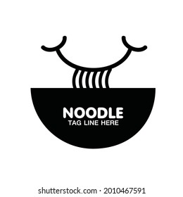 Noodles Logo smiles vector symbol design