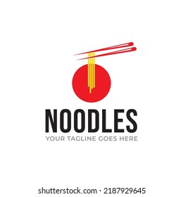 Noodles logo template vector illustration.