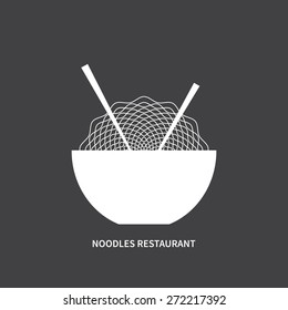 noodles logo, vector banner, concept
