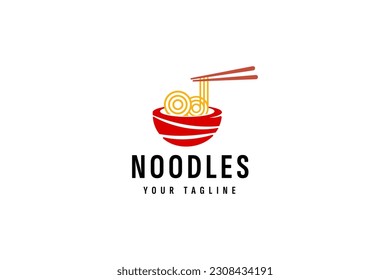 noodles logo vector icon illustration