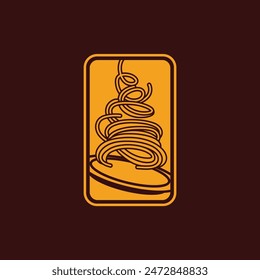 Noodles in a modern square frame