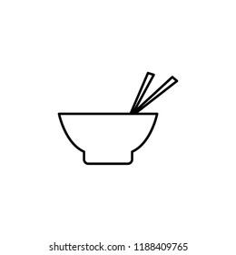 noodles in plate icon. Element of fast food for mobile concept and web apps icon. Thin line icon for website design and development, app development