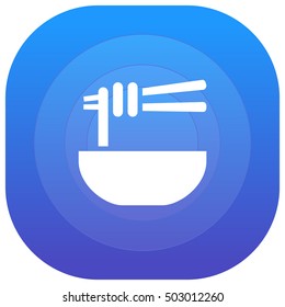 Noodles Purple - blue circular UI/UX App Icon / Logo Design