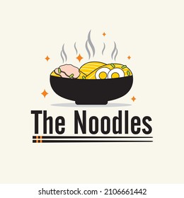 logo del restaurante de fideos ilustración vectorial