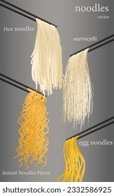 fideos, fideos de arroz, vermicelli, fideos de huevo, Sabor de fideos instantáneos