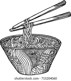 noodles, sketch