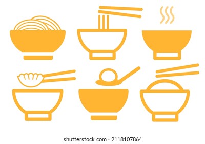 noodles and spoons and chopsticks