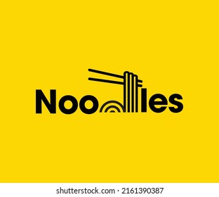 Noodles template design. spaghetti noodle. asian food logo with noodles. Perfect for noodles restaurant logo etc. Maggi noodles.Noodle and ramen logo design vector template