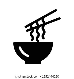 noodles vector glyph flat icon