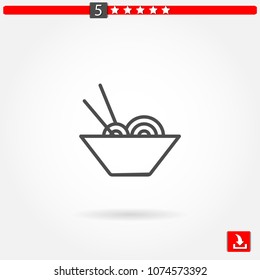 noodles vector icon