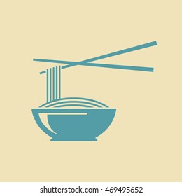 Noodles vector icon 
