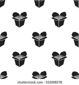 Noodles vector icon in black style for web