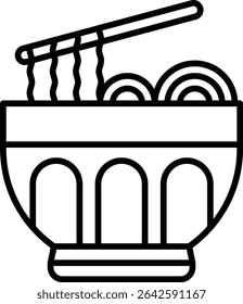 Noodles vector icon. Can be used for printing, mobile and web applications.