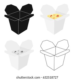 Noodles vector icon in cartoon style for web