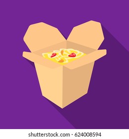 Noodles vector icon in flat style for web
