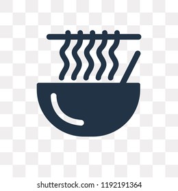 Noodles vector icon isolated on transparent background, Noodles transparency concept can be used web and mobile