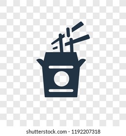 Noodles vector icon isolated on transparent background, Noodles transparency logo concept