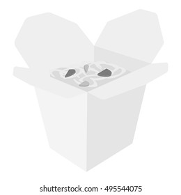 Noodles vector icon in monochrome style for web